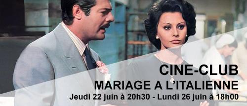 Bandeau Mariage à l'italienne Ciné-Club 2016-2017
